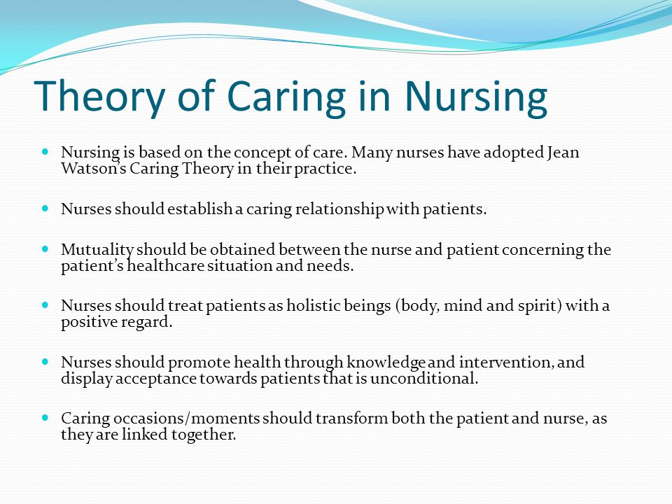jean watson caring theory in practice