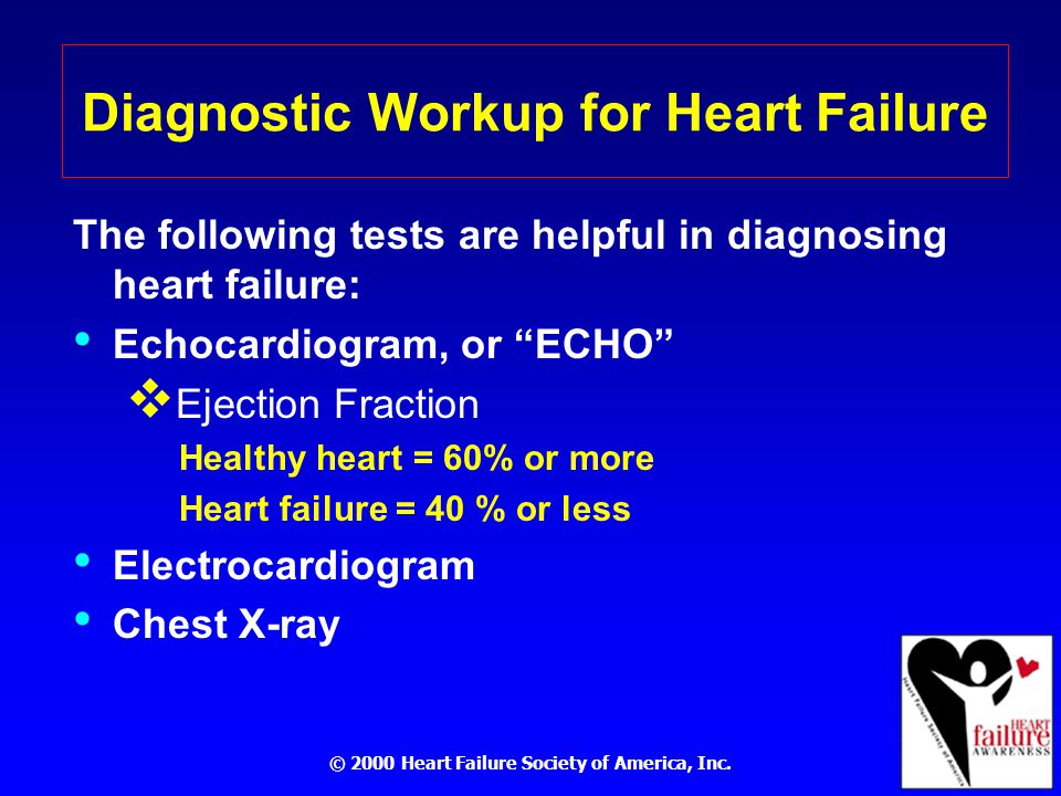 Diagnostic Workup for Heart Failure