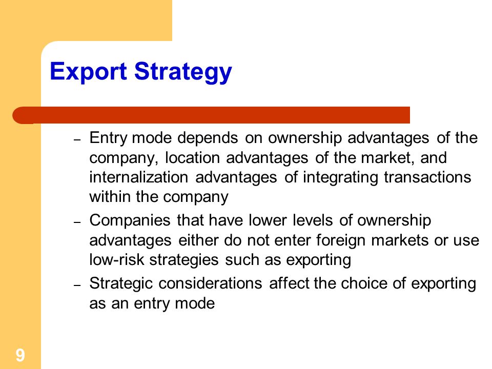 Export Strategy