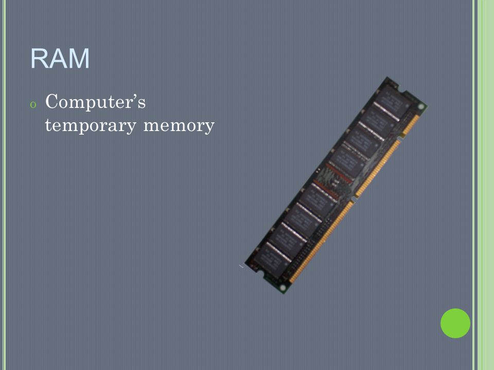 RAM Computer’s temporary memory