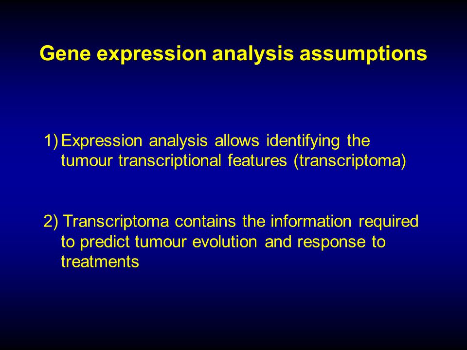Gene expression analysis assumptions