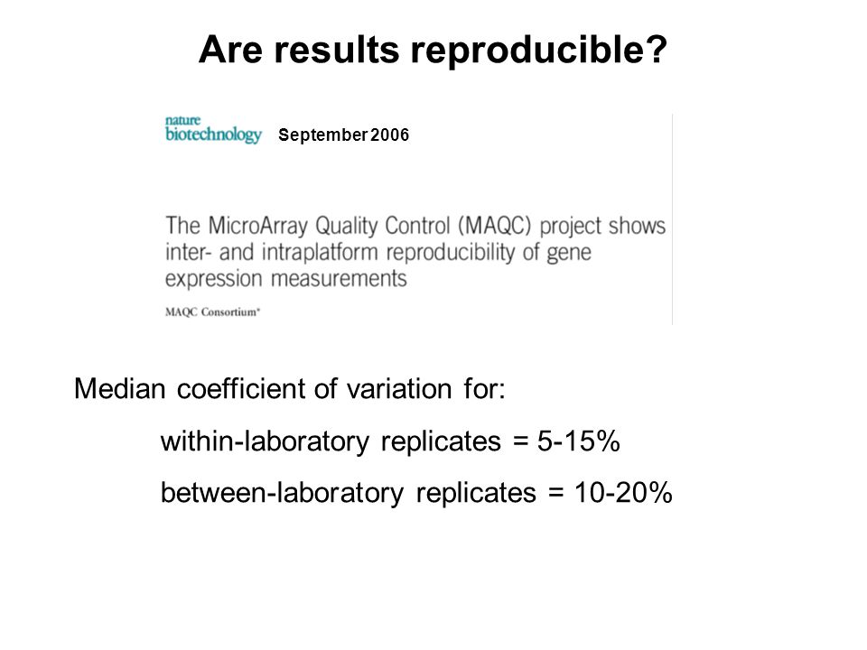 Are results reproducible