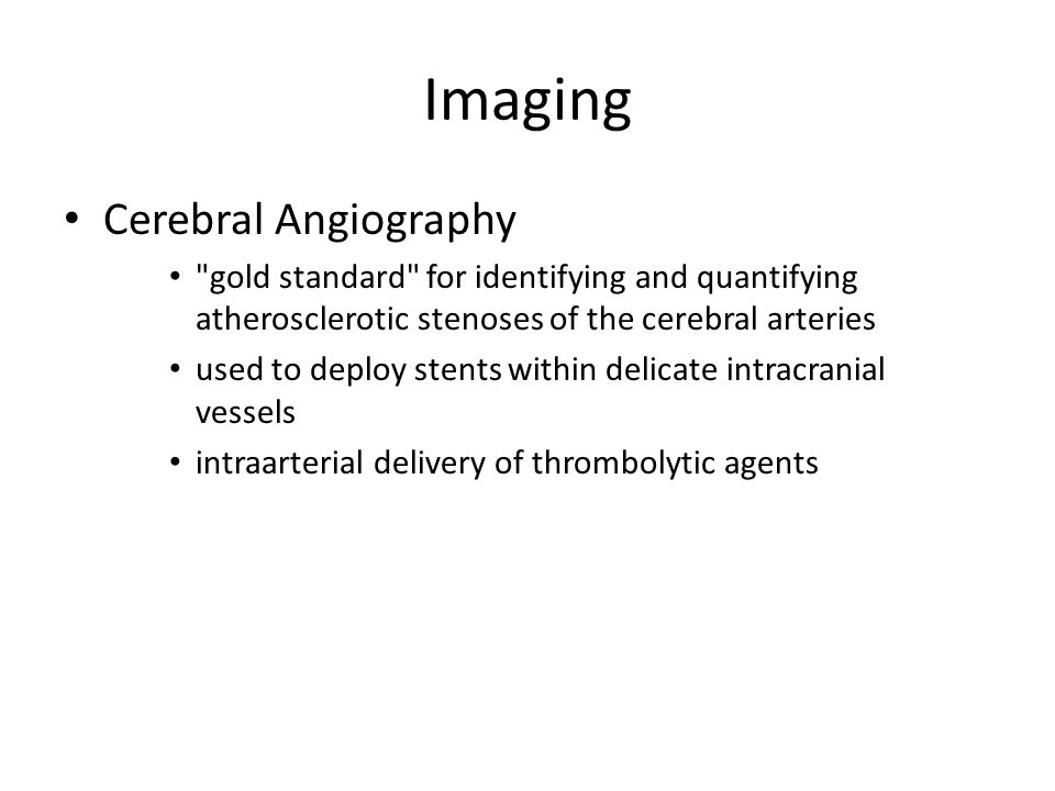 Imaging Cerebral Angiography