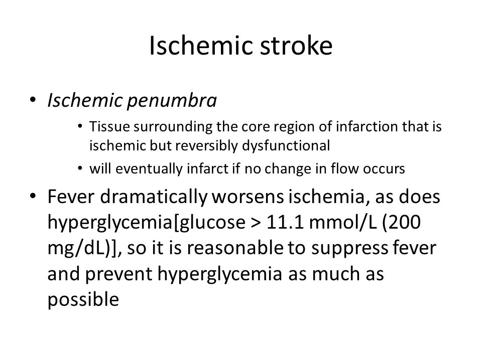 Ischemic stroke Ischemic penumbra
