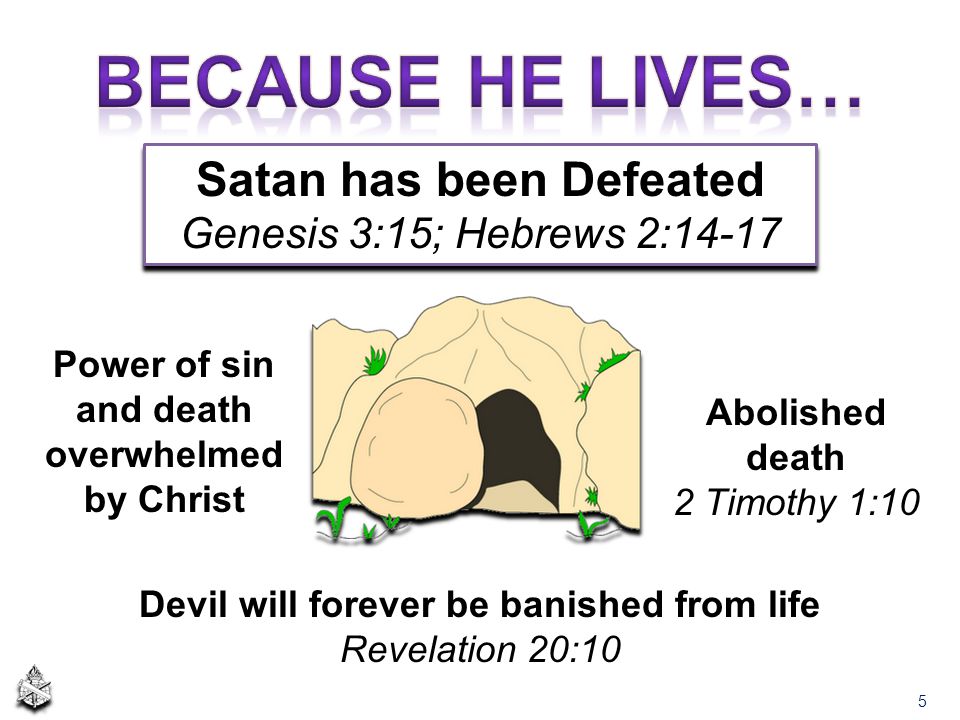 Because He Lives… Satan has been Defeated