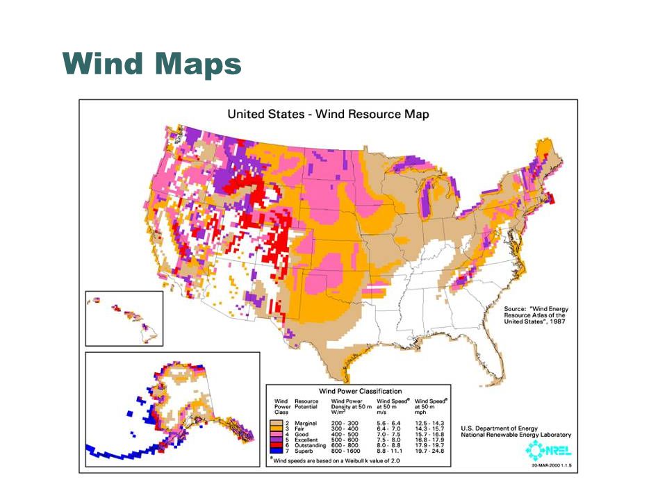 Wind Energy Map. Power Map. Wind Power potential. Energy Wind in the USA.