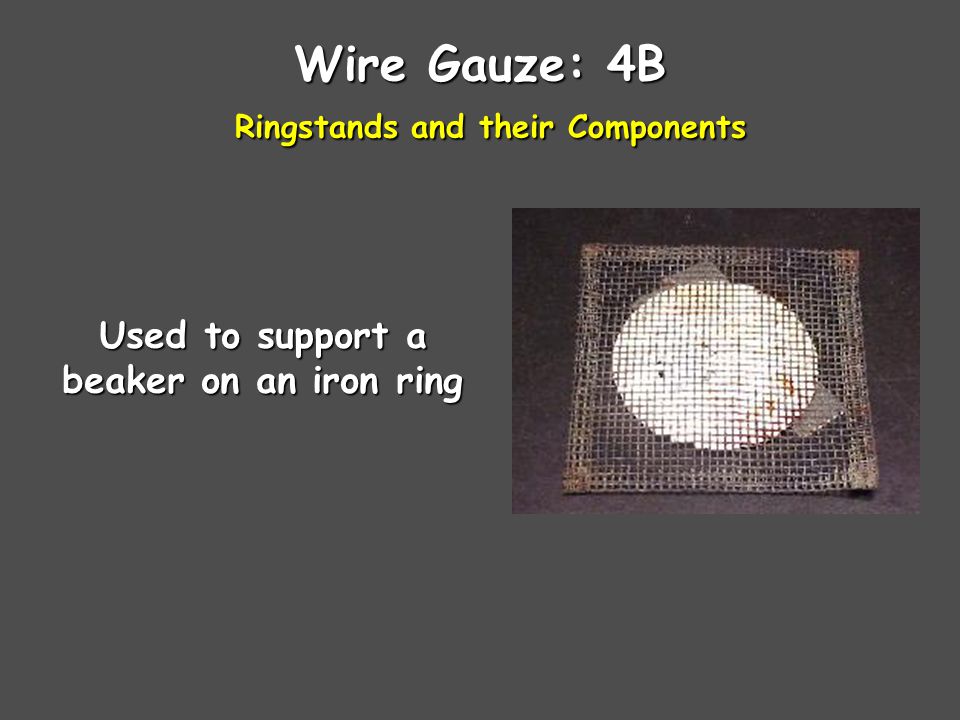 Wire Gauze: 4B Ringstands and their Components