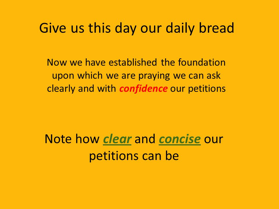 Note how clear and concise our petitions can be
