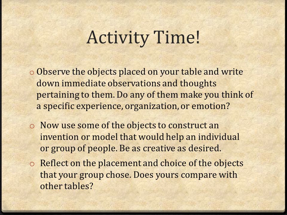 Activity Time!