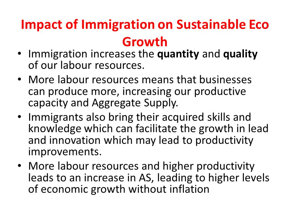 Impact of Immigration on Sustainable Eco Growth
