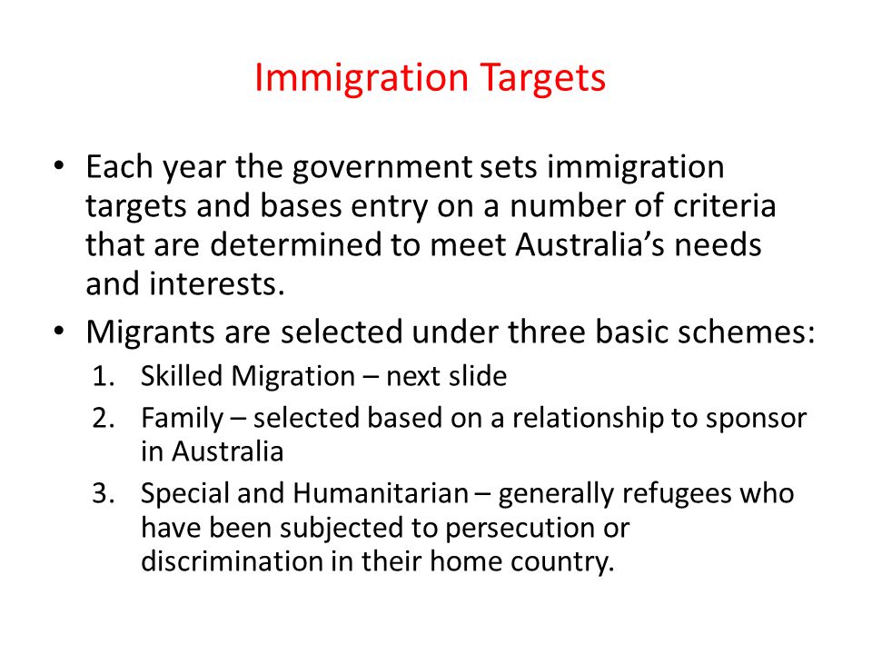 Immigration Targets