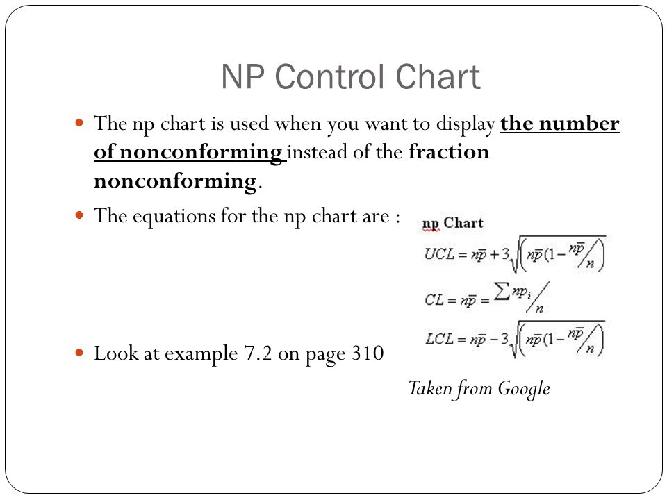 Np Chart Formula