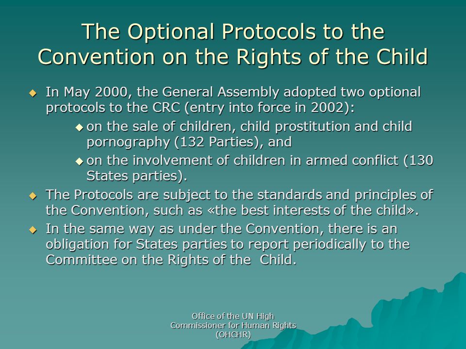 The Optional Protocols to the Convention on the Rights of the Child
