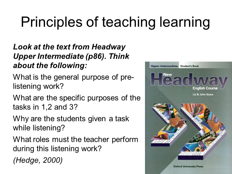 Principles of teaching learning