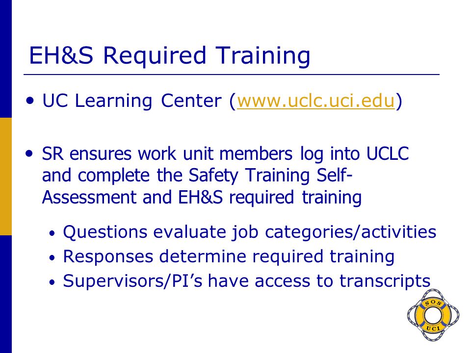 EH&S Required Training