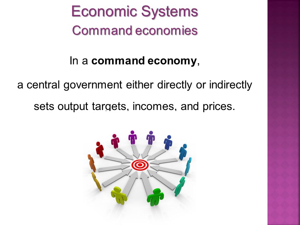 Economic Systems Command economies In a command economy,