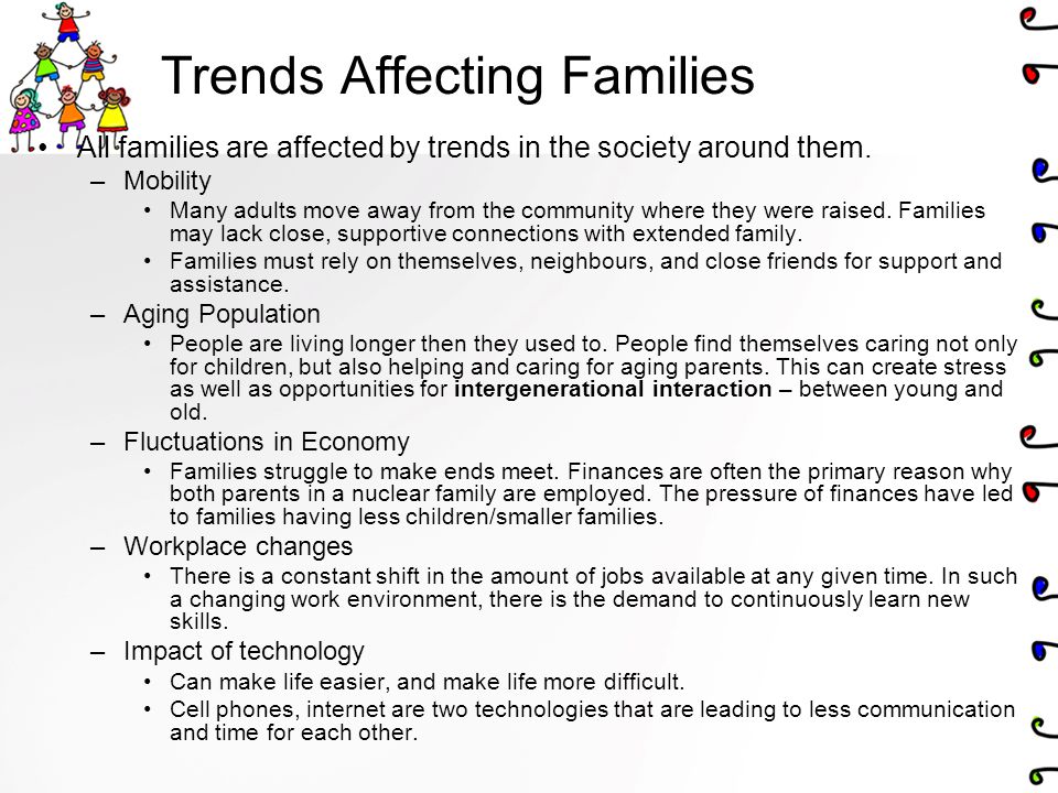 Trends Affecting Families