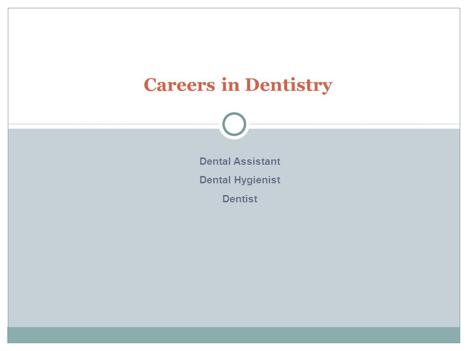 Careers in Dentistry Dental Assistant Dental Hygienist Dentist