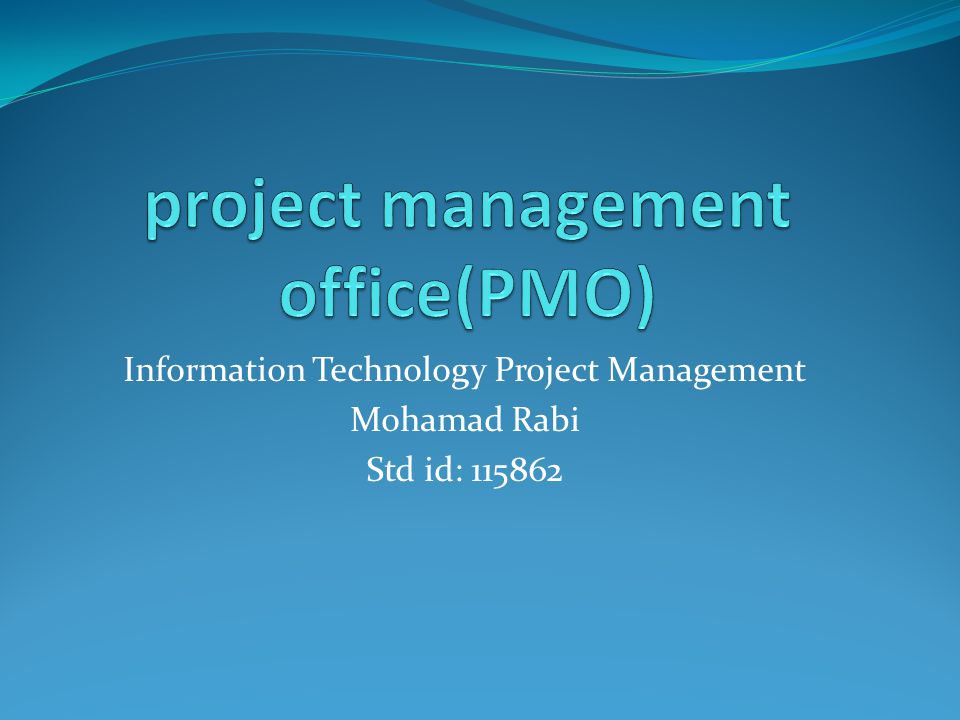 project management office(PMO)