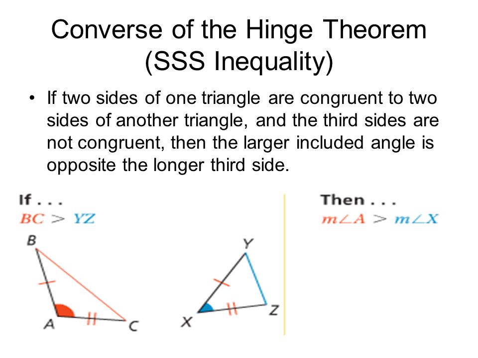 converse of hinge theorem or sss inequality theorem