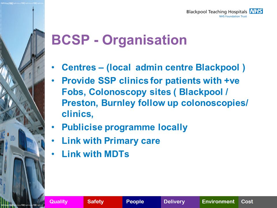 BCSP - Organisation Centres – (local admin centre Blackpool )
