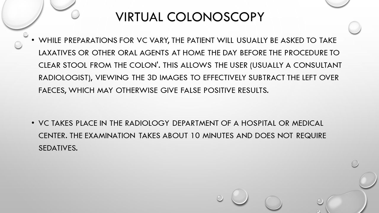 Virtual colonoscopy