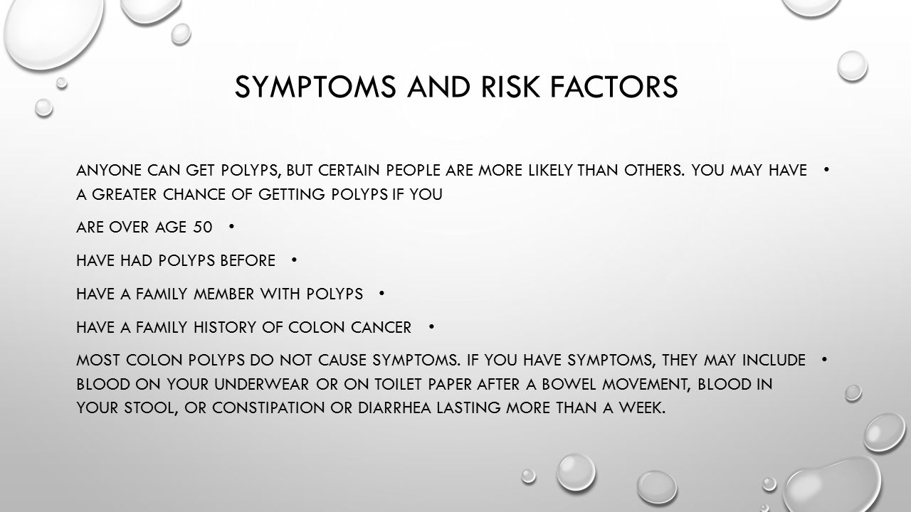 Symptoms and Risk factors