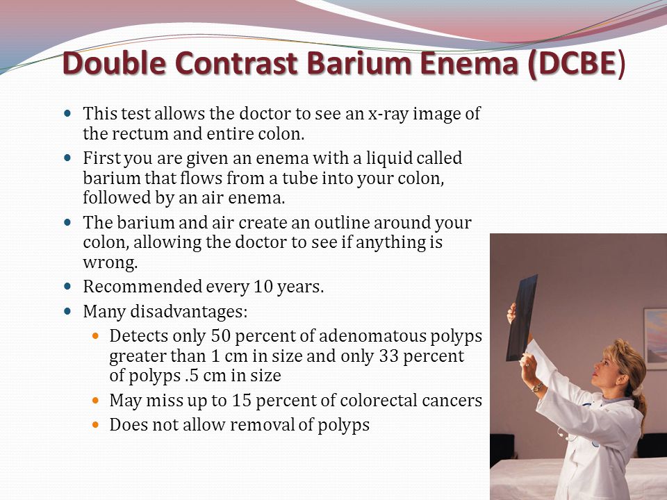 Double Contrast Barium Enema (DCBE)