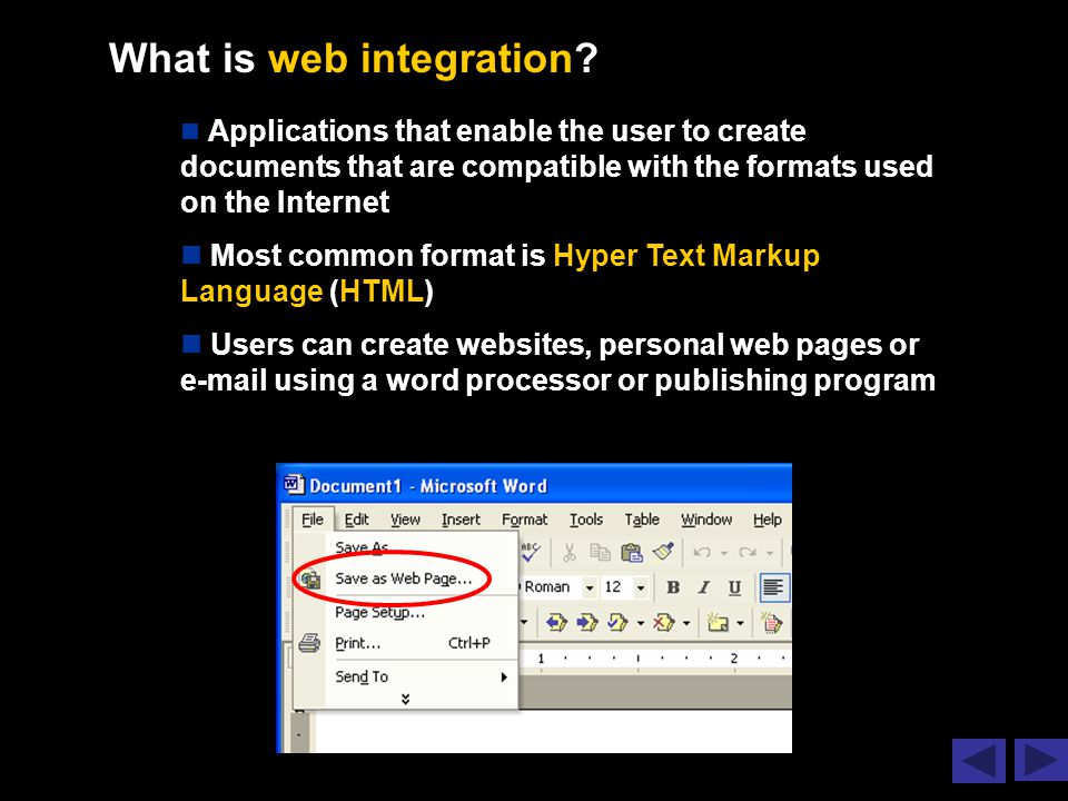 What is web integration