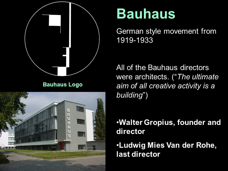 Bauhaus German style movement from