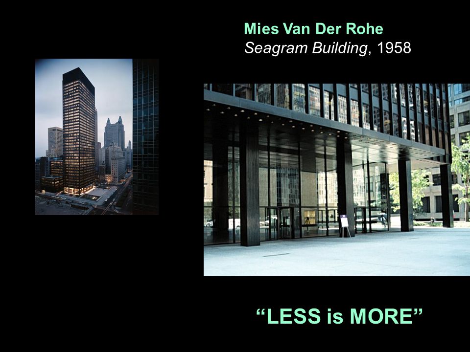 Mies Van Der Rohe Seagram Building, 1958