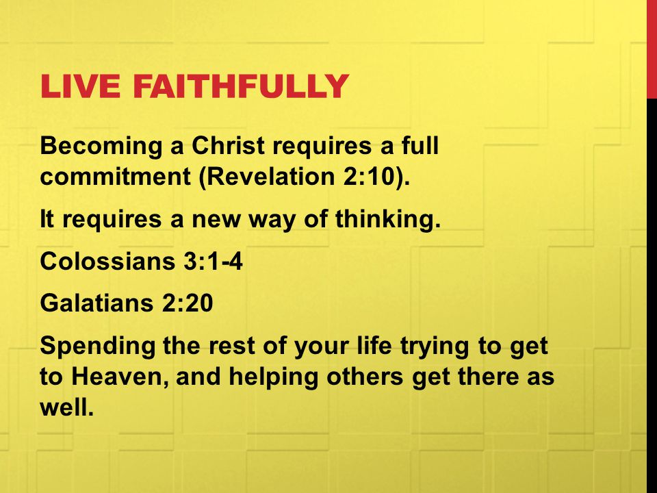Live Faithfully