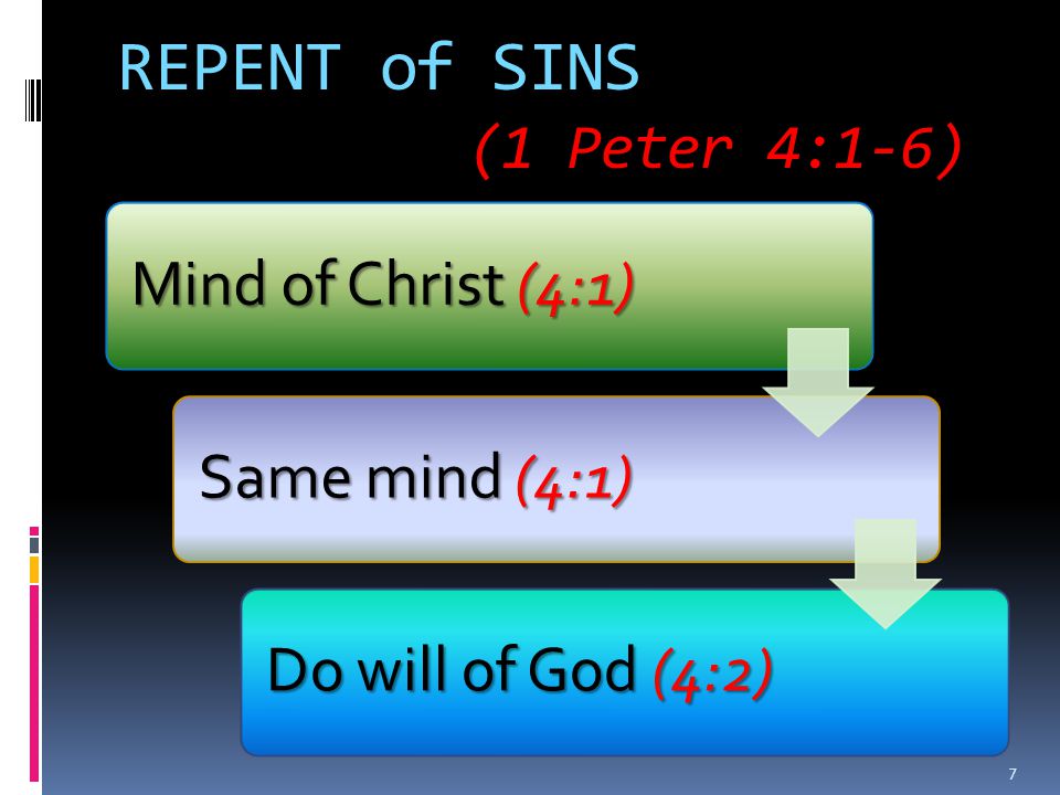 REPENT of SINS (1 Peter 4:1-6)