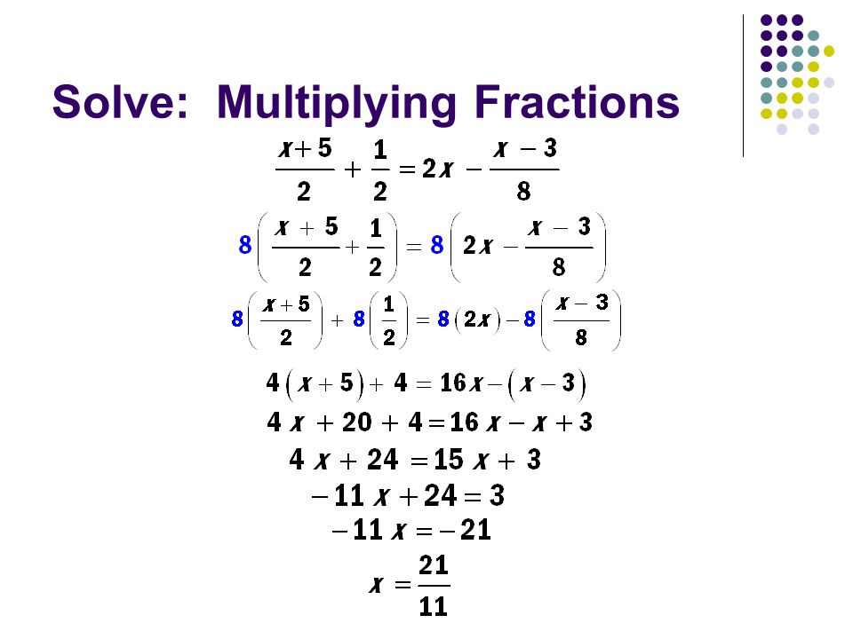 Solve: Multiplying Fractions
