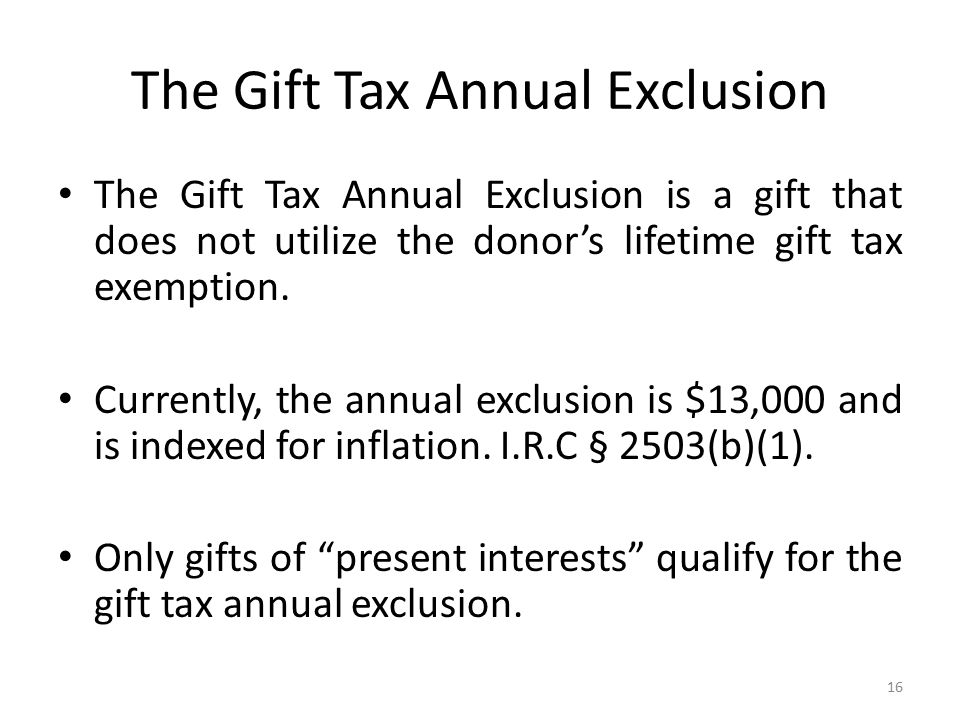 what gifts qualify for the annual exclusion
