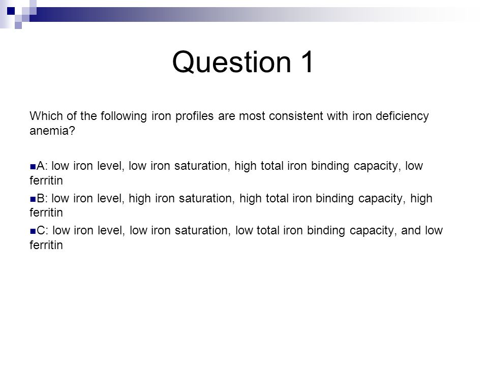 Iron deficiency without anemia Iron deficiency without anemia