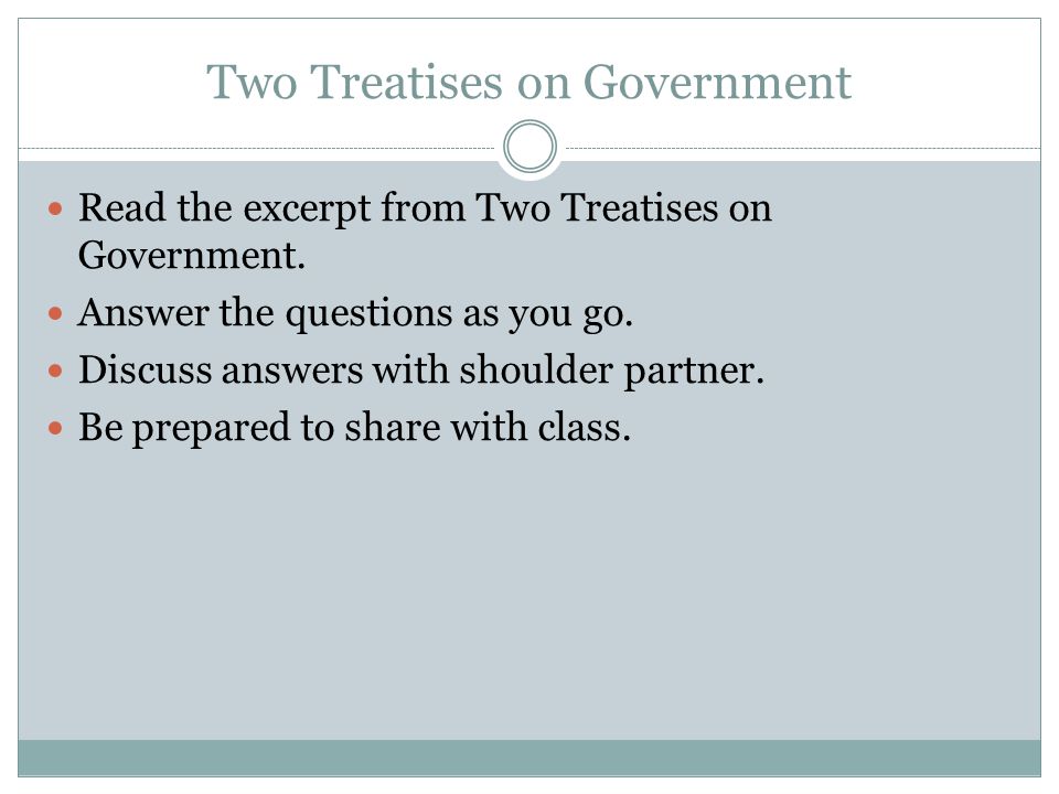 Treatises government two of Two Treatises
