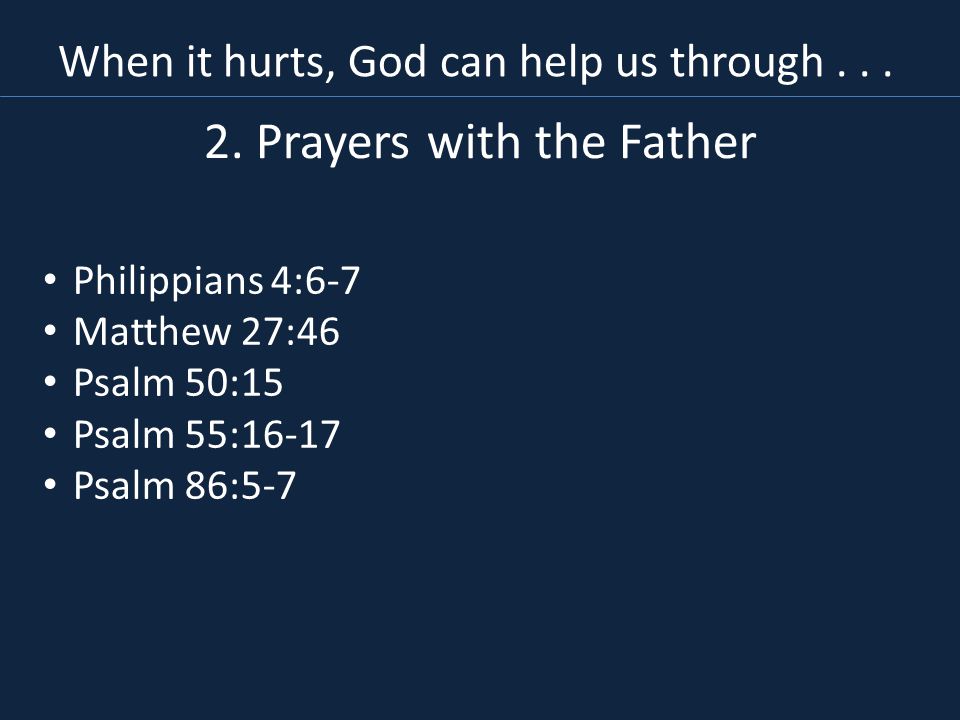 2. Prayers with the Father