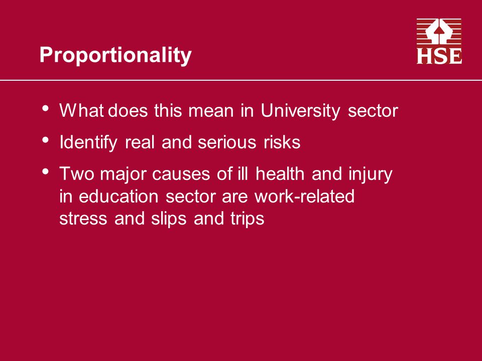 Proportionality What does this mean in University sector