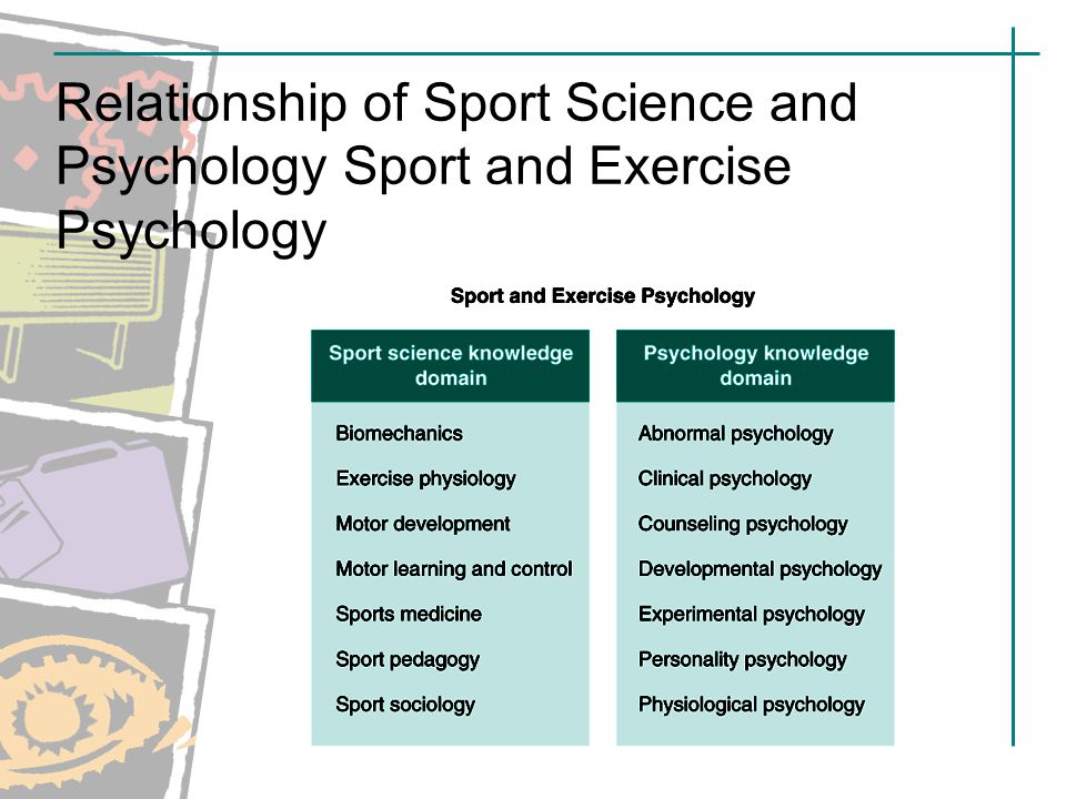 Relationship of Sport Science and Psychology Sport and Exercise Psychology