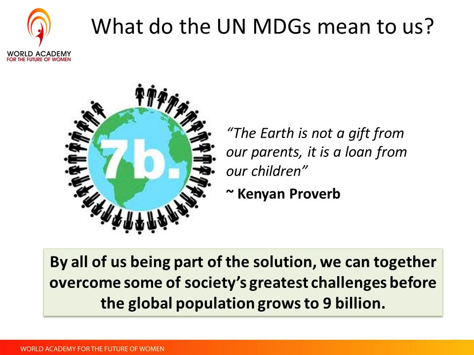 What do the UN MDGs mean to us