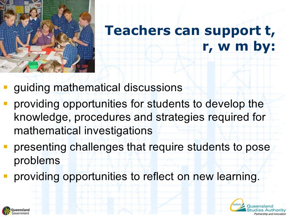 Teachers can support t, r, w m by:
