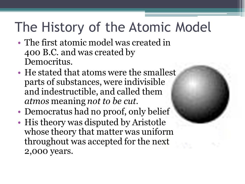 The History of the Atomic Model