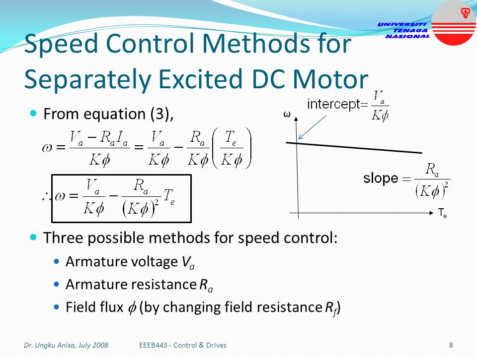 Eeeb443 Control Drives Speed Control Of Dc Motors By Ppt Video Online Download