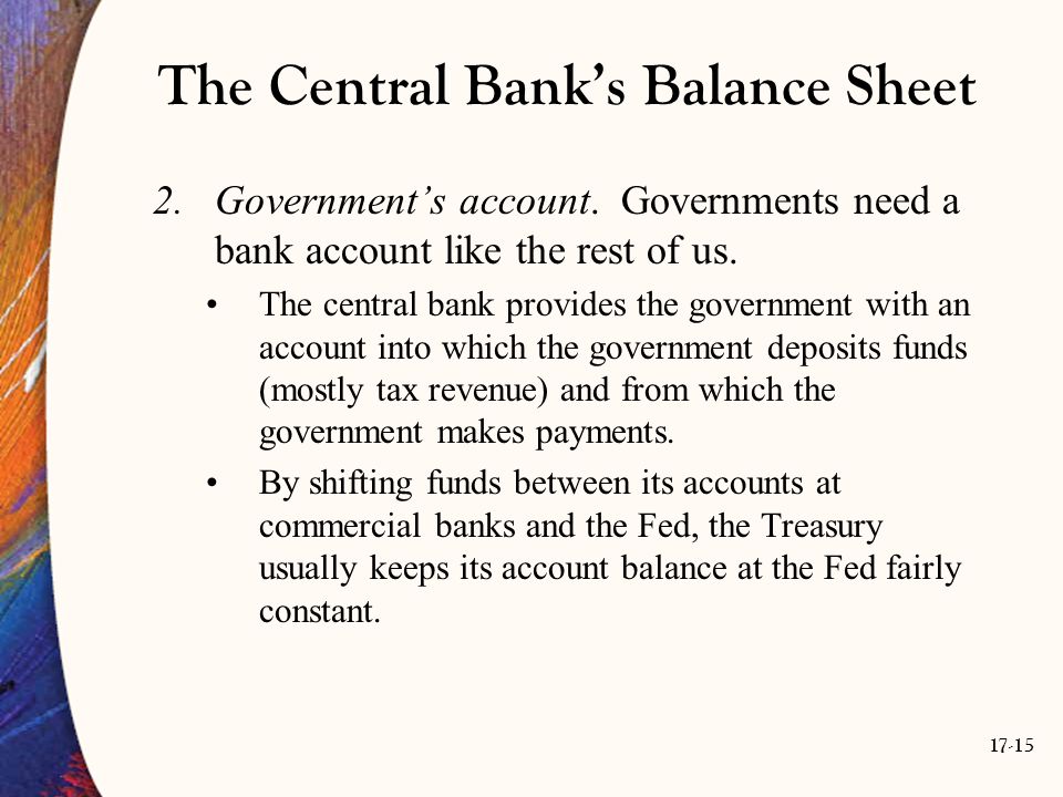 The Central Bank’s Balance Sheet