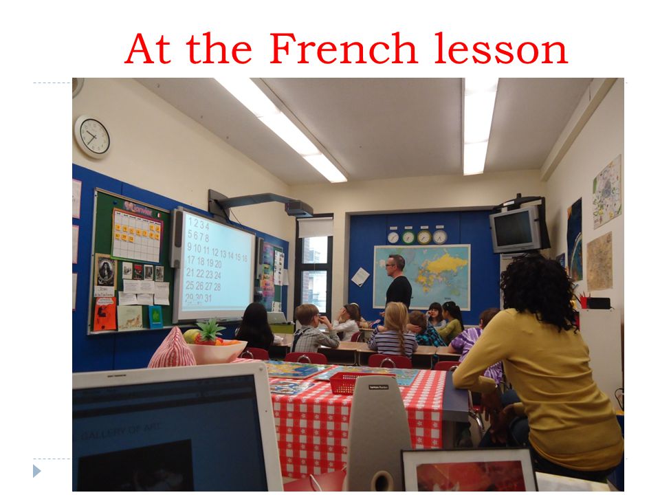 At the French lesson