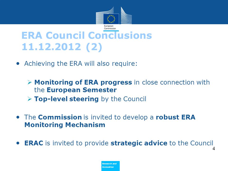 ERA Council Conclusions (2)