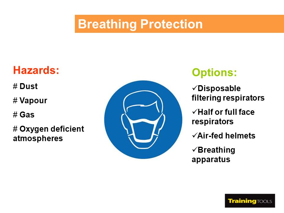 Breathing Protection Hazards: Options: Dust