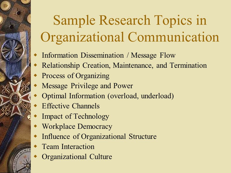 communication research topics