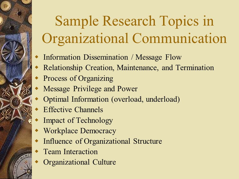 communication related research topics